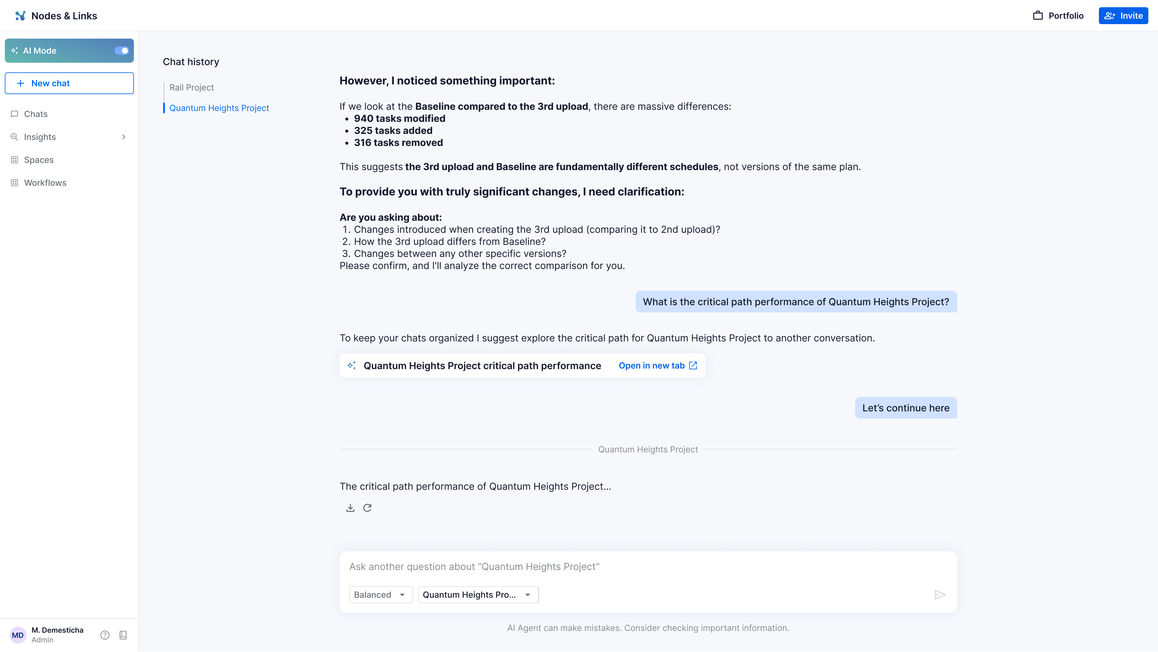 Conversation topics represented in the chat list