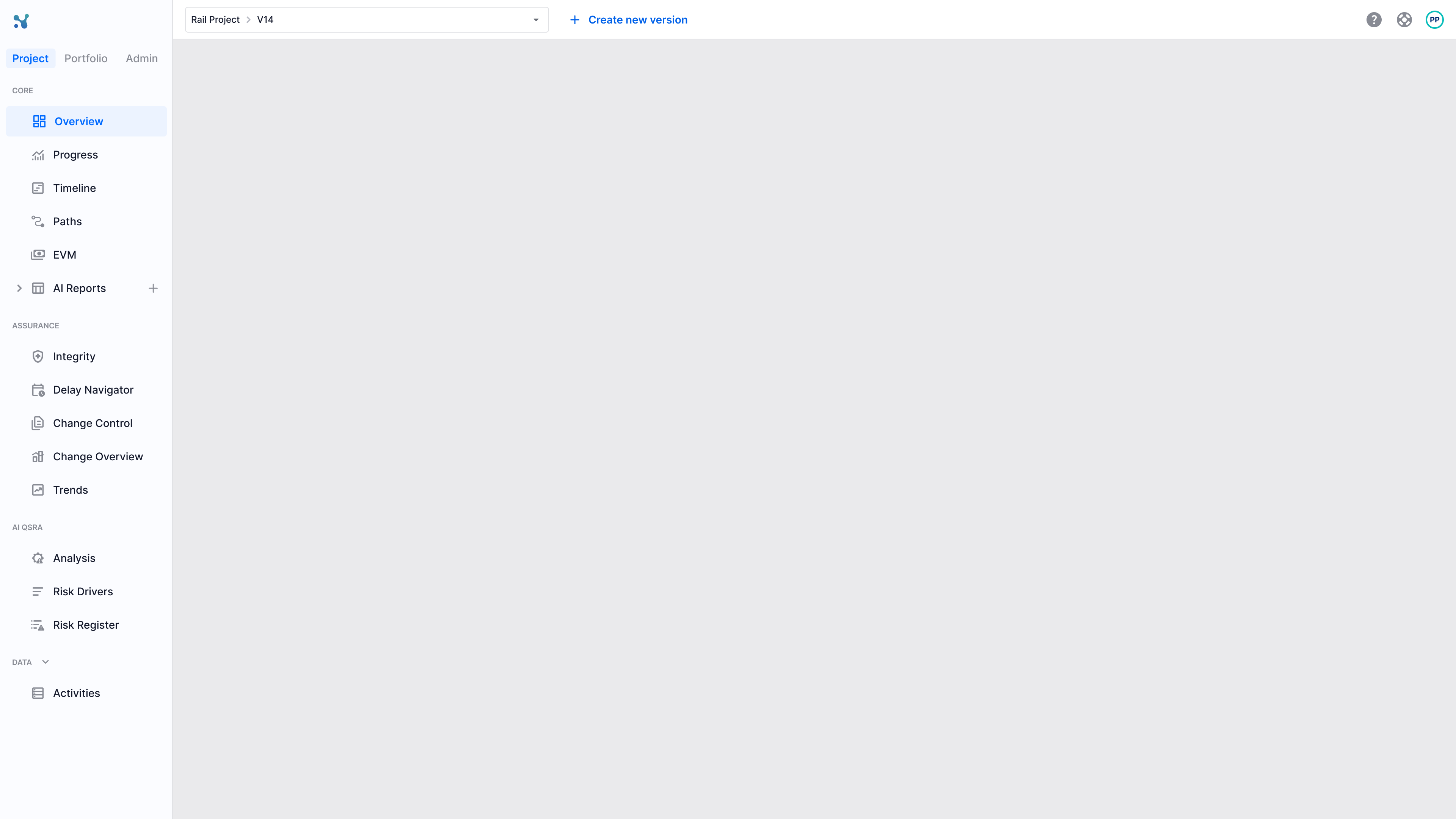 Navigation exploration with environment controls in the header